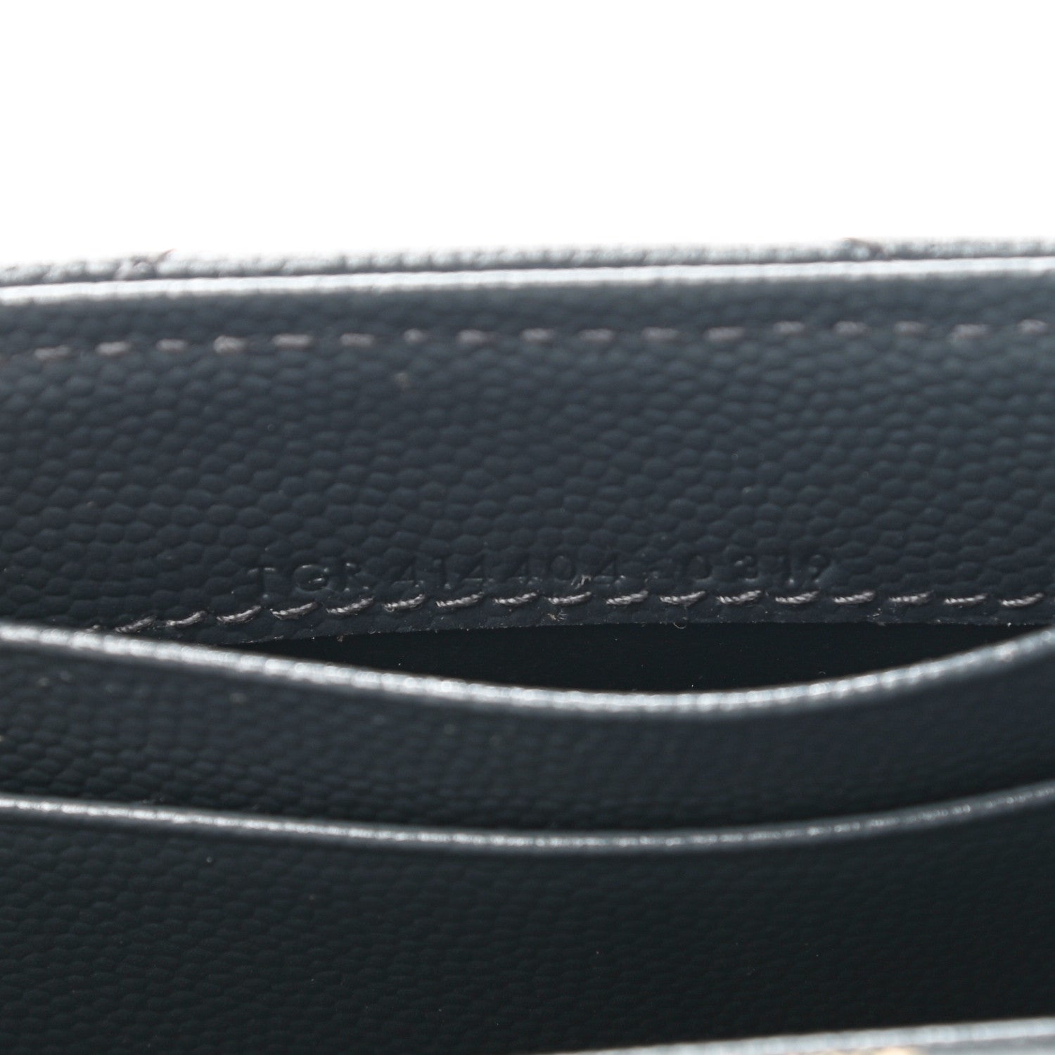 Saint Laurent Grain De Poudre Matelasse Chevron Small Monogram Envelope Wallet Dark Smog 7 of 8