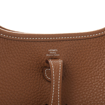 Hermes Taurillon Clemence Allegro Evelyne TPM Gold Cornaline White 6 of 11