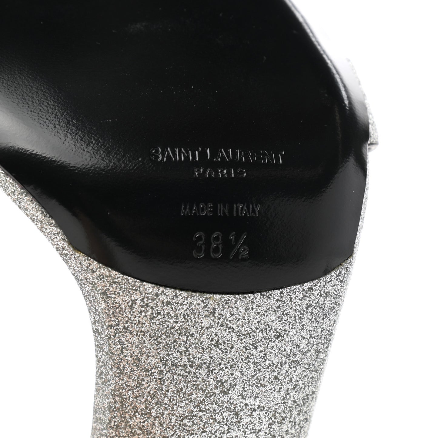 Glitter Amber 105 Ankle Strap Sandals 38.5 Silver