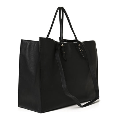 Balenciaga Grained Calfskin Silver Metallic Edge Hardware Papier A4 Tote Black 3 of 11