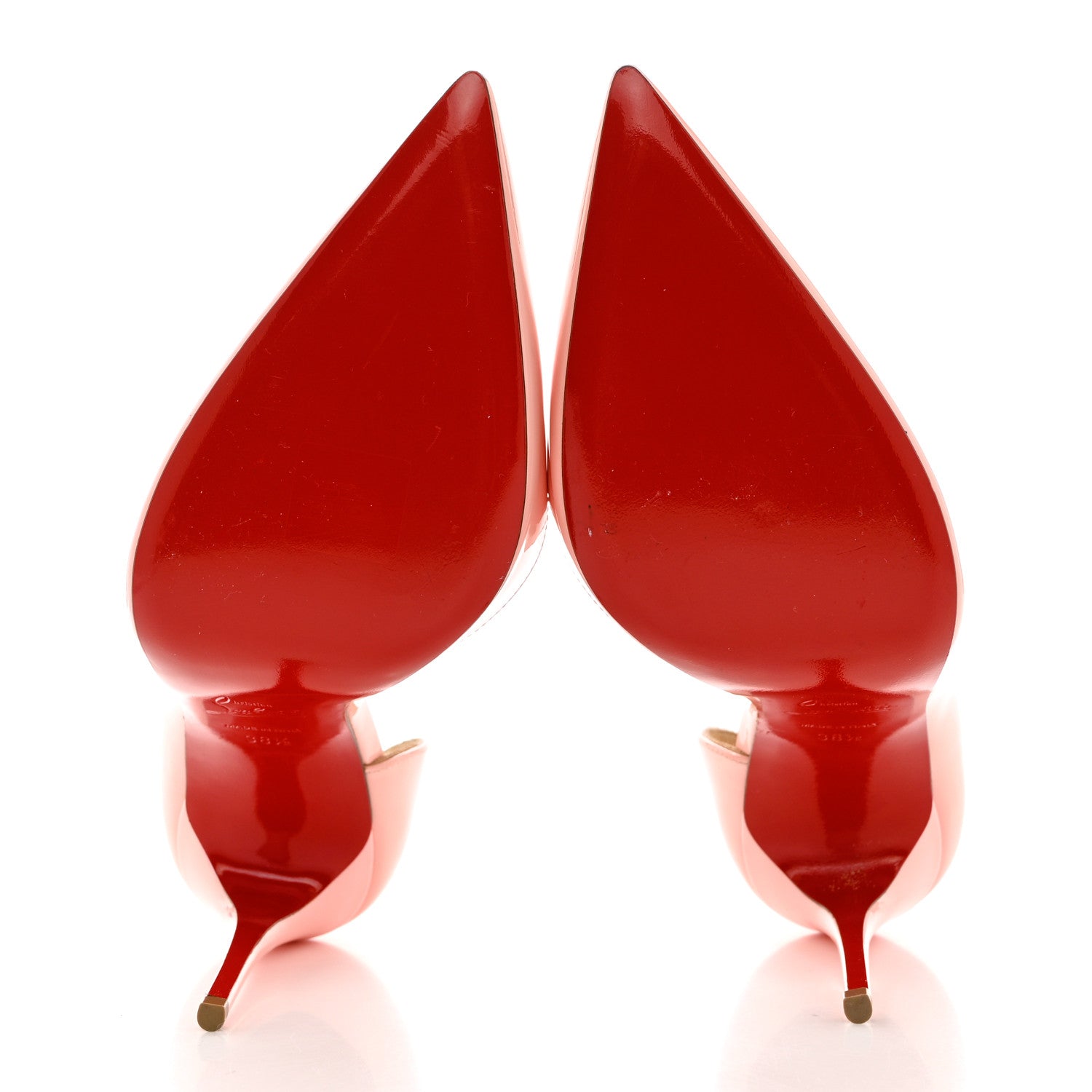 Christian Louboutin Patent Iriza 100 Pumps 38.5 Eglantine 6 of 10