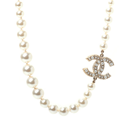 Chanel Pearl CC 100th Anniversary Necklace Light Gold 1 of 6