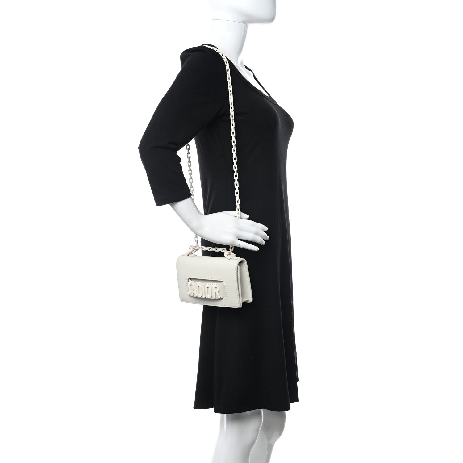 Christian Dior Ultra Matte Calfskin Mini J'Adior Chain Flap Bag White 2 of 10