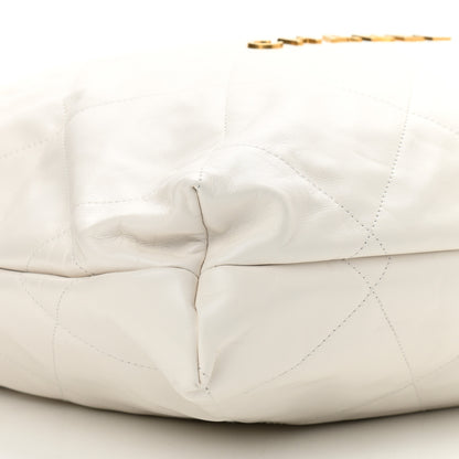 Chanel Shiny Calfskin Quilted Large Chanel 22 White 10 of 11