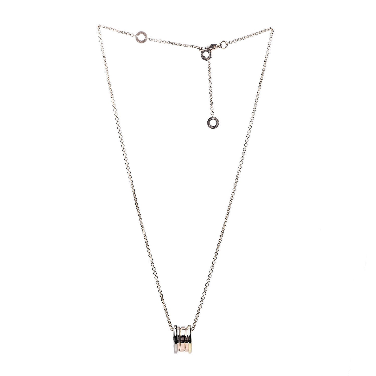 18K Rose White Yellow Gold B.Zero1 Pendant Necklace