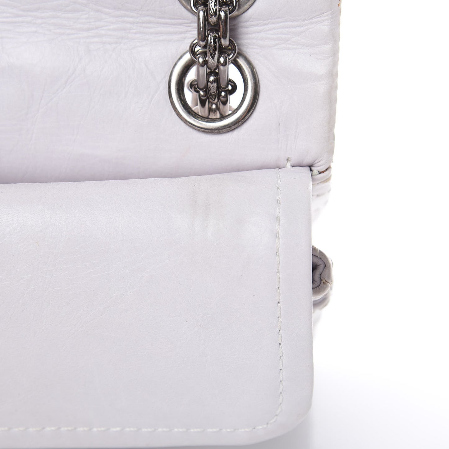 Aged Calfskin 50th Anniversary 2.55 Reissue 224 Flap White