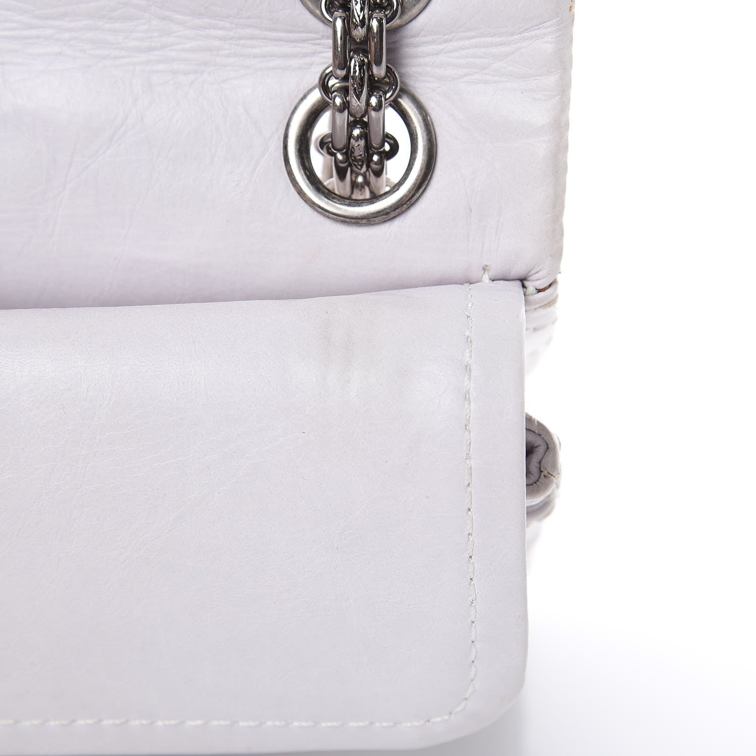 Chanel Aged Calfskin 50th Anniversary 2.55 Reissue 224 Flap White 14 of 18