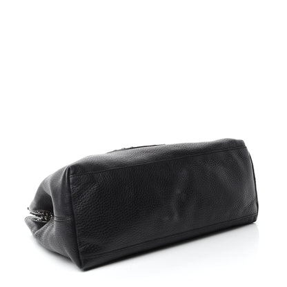 Gucci Pebbled Calfskin Studded Medium Soho Chain Shoulder Bag Black 4 of 13