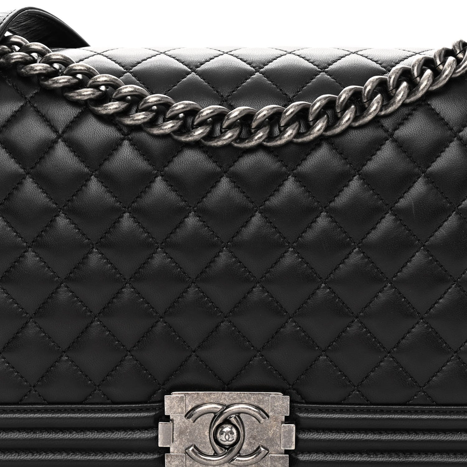 Chanel Lambskin Quilted New Medium Boy Flap Black 7 of 9