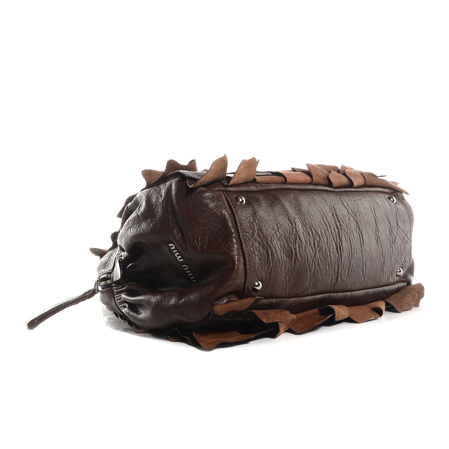 Nappa Patch Petals Satchel Brown
