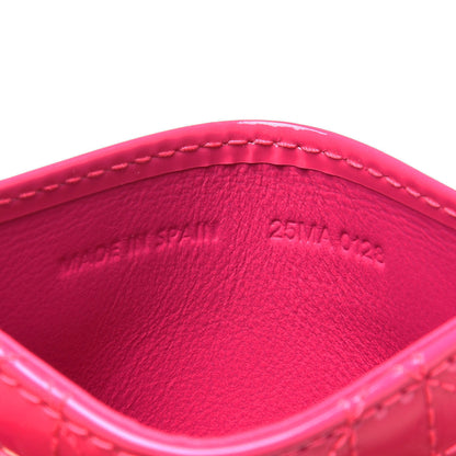 Christian Dior Patent Cannage Lady Dior Card Holder Magenta 6 of 7