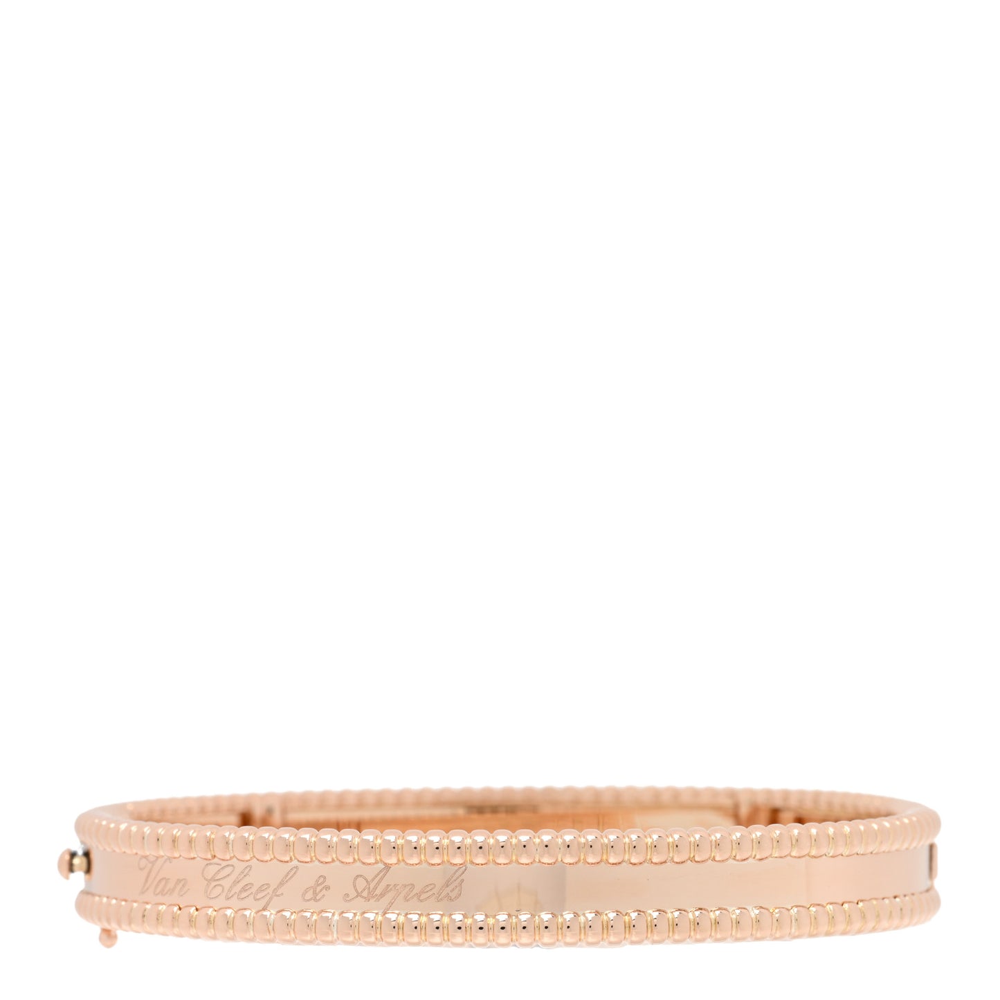 18K Rose Gold Perlee Signature Bangle Bracelet M