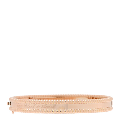 Van Cleef & Arpels 18K Rose Gold Perlee Signature Bangle Bracelet M 1 of 3