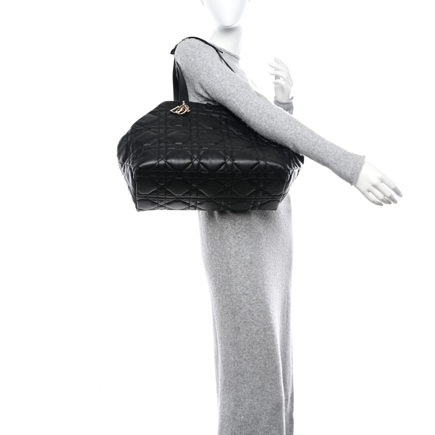 Christian Dior Calfskin Macrocannage Large Toujours Black 2 of 9