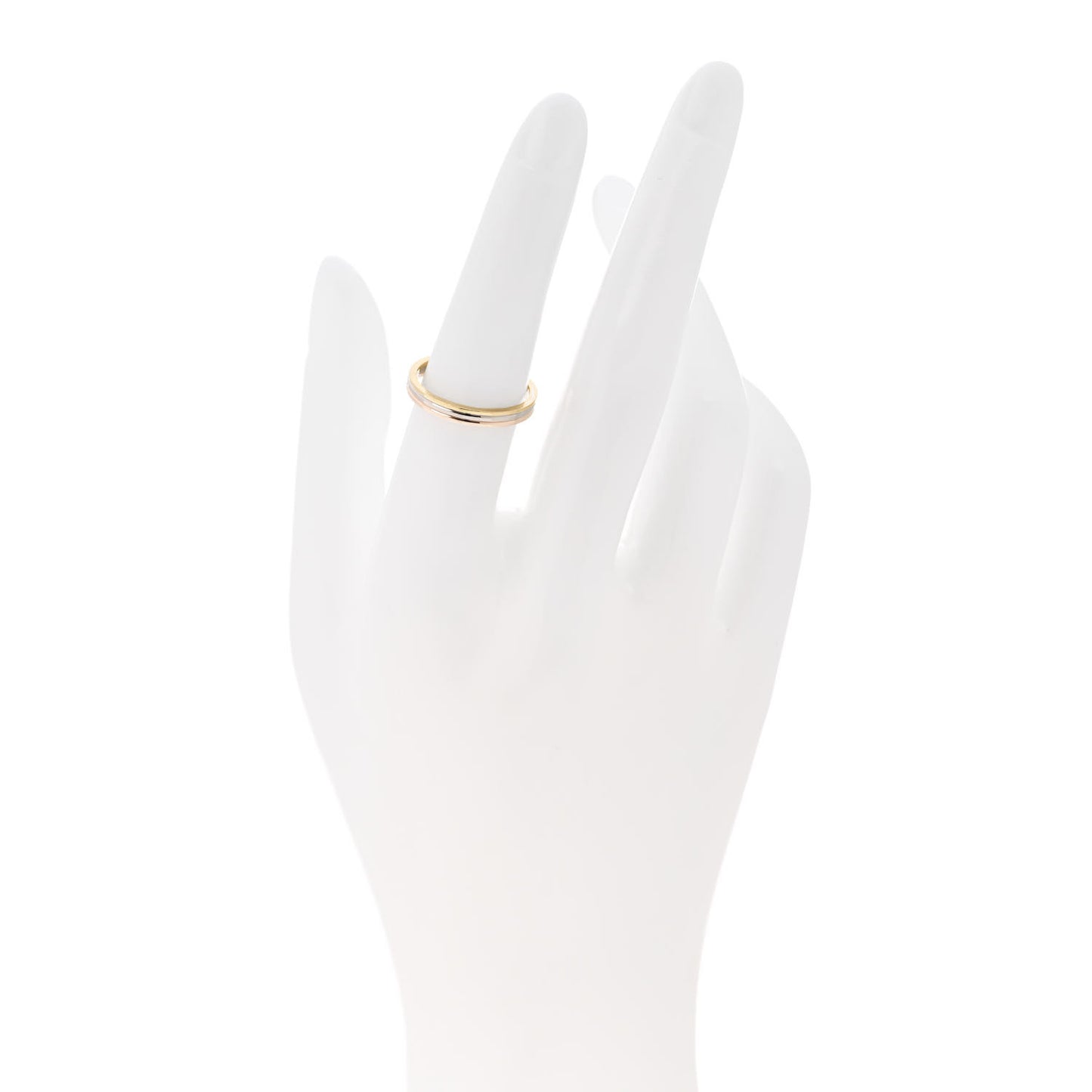 18K Pink White Yellow Gold 2.5mm Vendome Louis Cartier Wedding Band Ring 53 6.5
