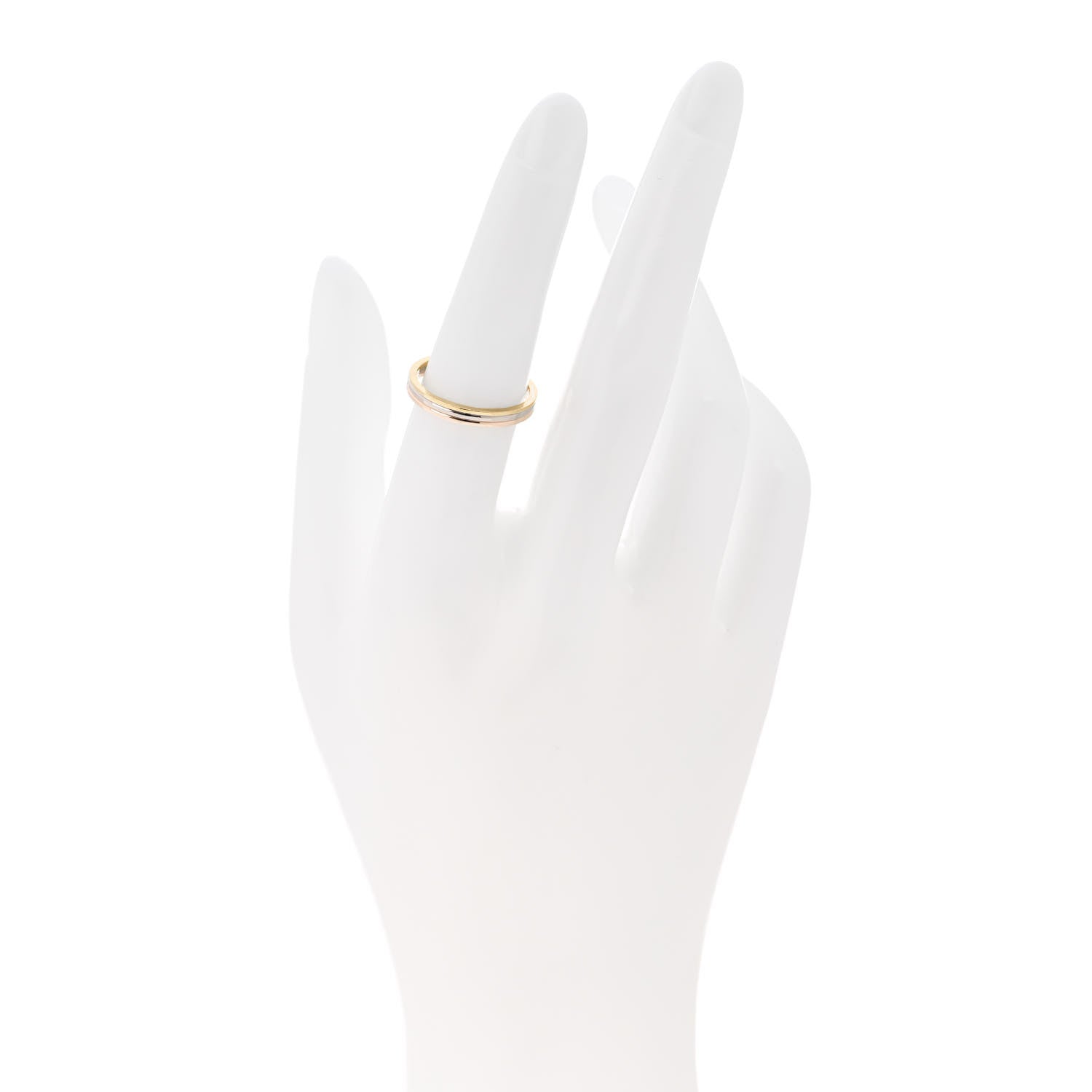 Cartier 18K Pink White Yellow Gold 2.5mm Vendome Louis Cartier Wedding Band Ring 53 6.5 2 of 6
