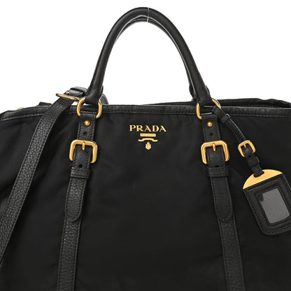 Prada Tessuto Nylon Vitello Daino Tote Black 12 of 12