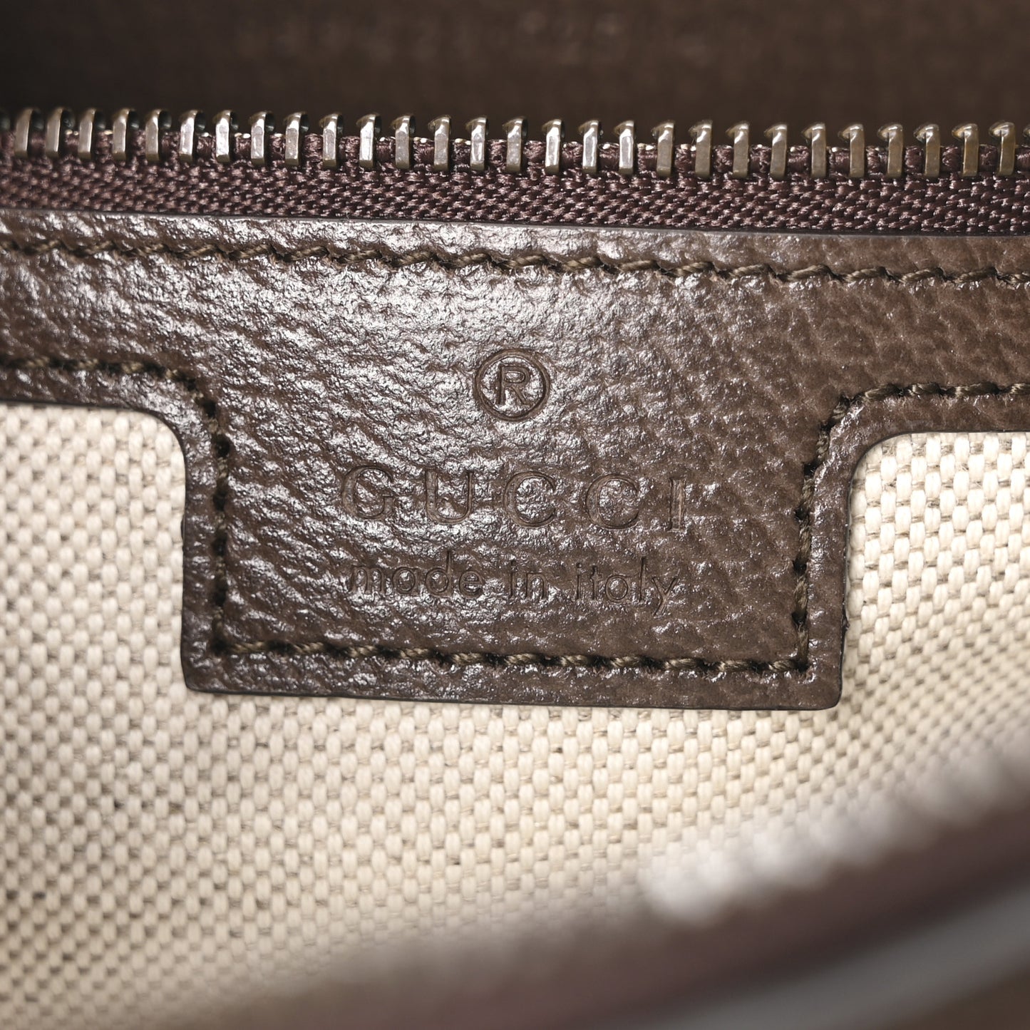 GG Supreme Monogram Textured Dollar Calfskin Web Ophidia Wristlet Shoulder Bag Beige Ebony New Acero