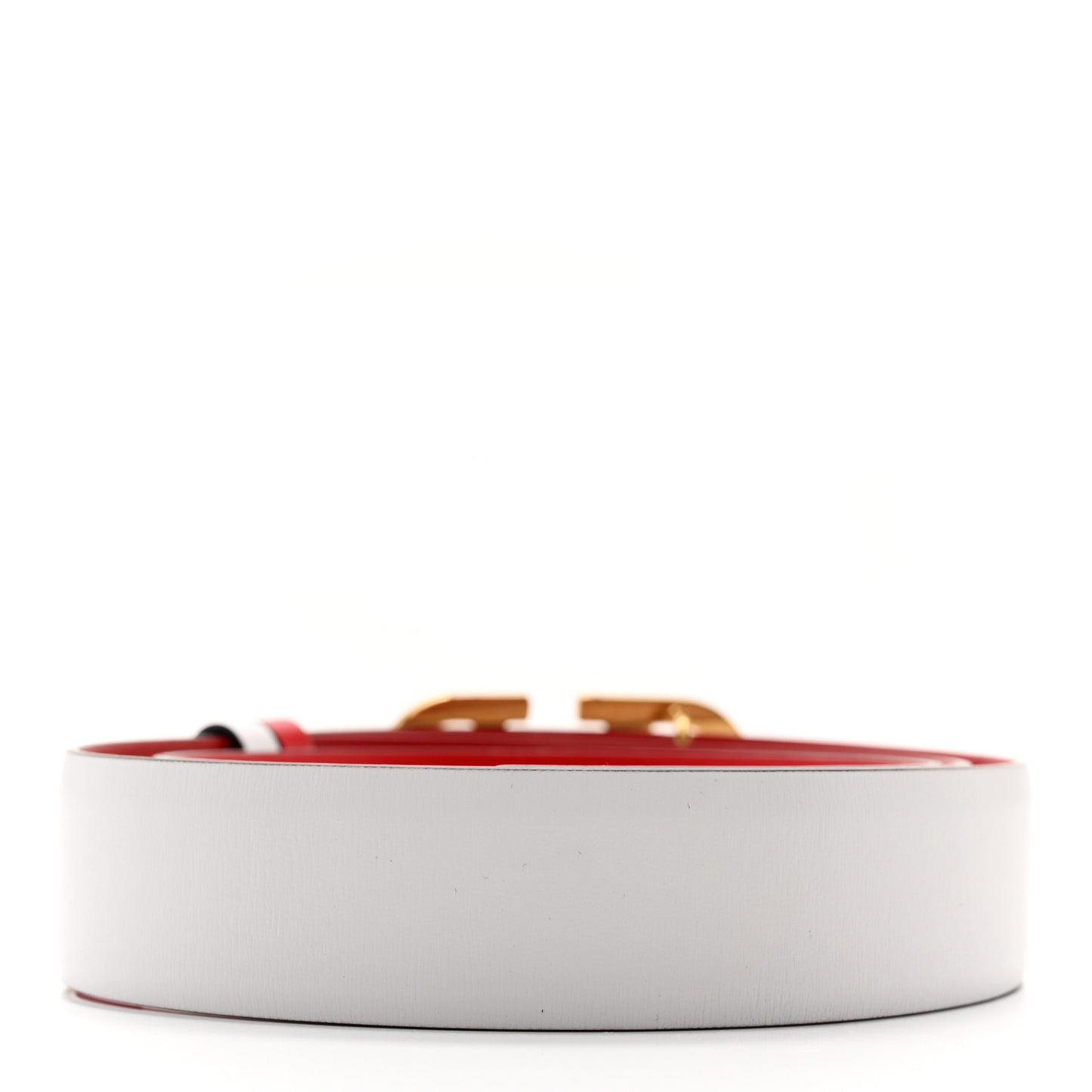 Glossy Calfskin VLogo Reversible 40mm Belt 90 36 White Rouge Pur