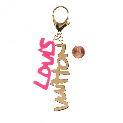 Louis Vuitton Graffiti Bag Charm Pink 2 of 4