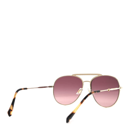 Miu Miu Metal Crystal Aviator Sunglasses SMU53V Pale Gold 4 of 7