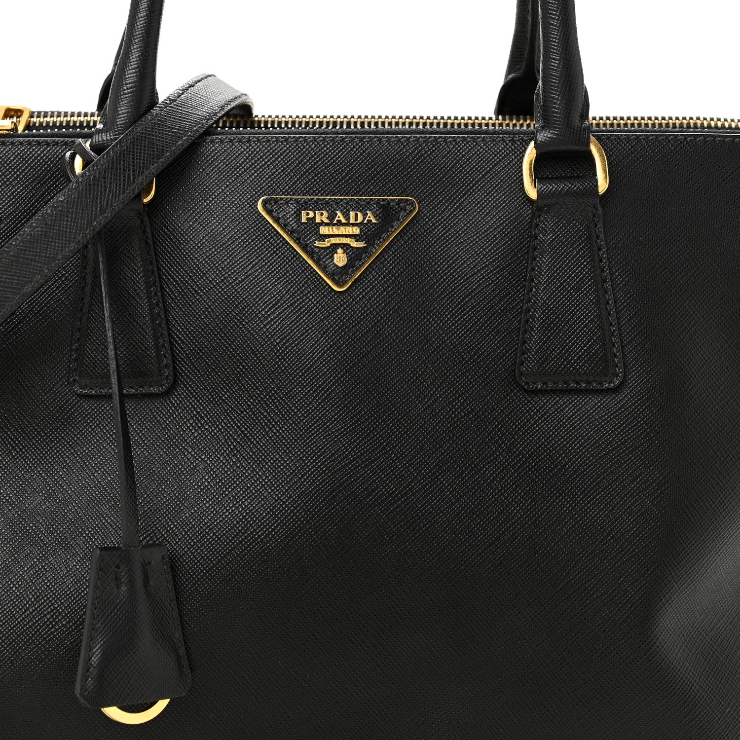 Prada Saffiano Medium Galleria Double Zip Tote Black 8 of 15