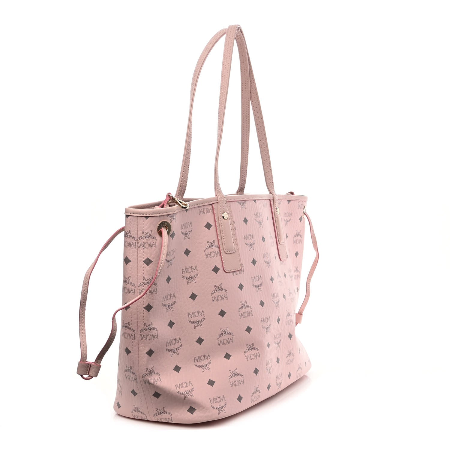MCM Visetos Medium Liz Reversible Shopper Tote Soft Pink 4 of 15