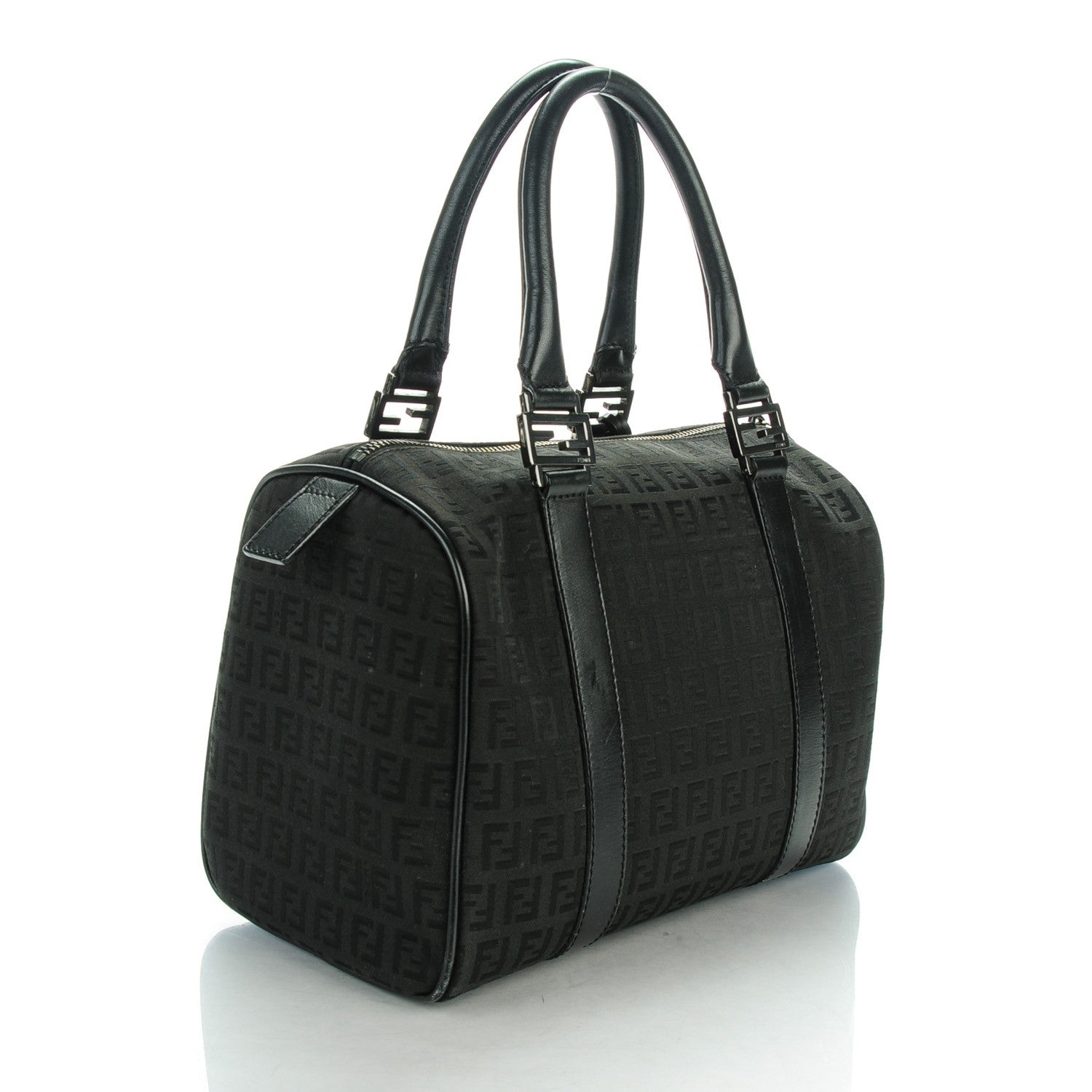 Fendi Zucchino Vitello Small Boston Black 3 of 7
