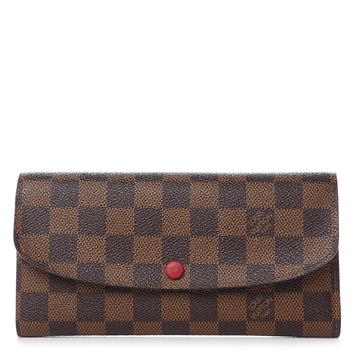 Damier Ebene Emilie Wallet Red