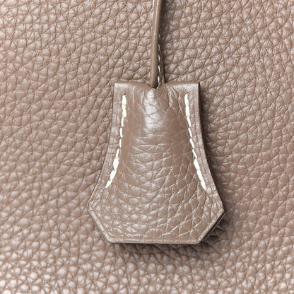 Hermes Taurillon Clemence Birkin 35 Etoupe 30 of 40