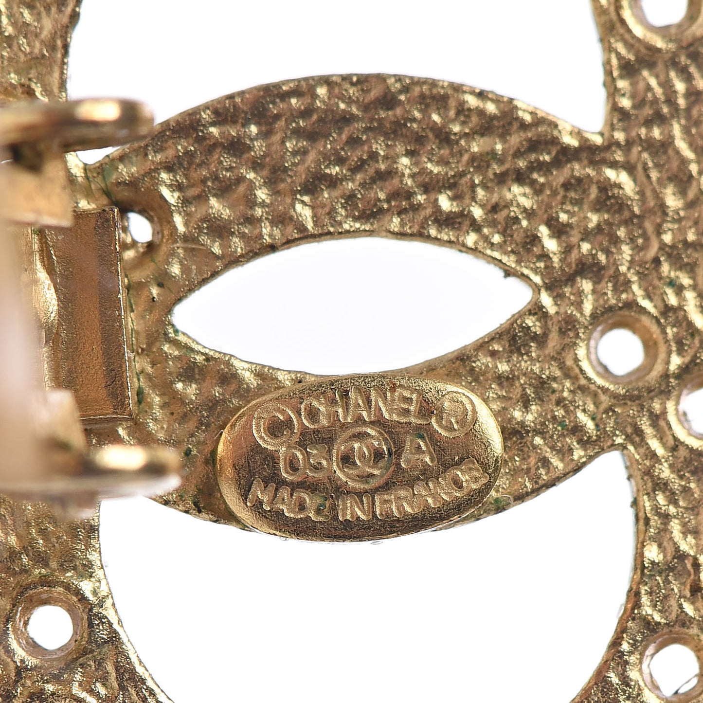 Star CC Clip On Earrings Gold