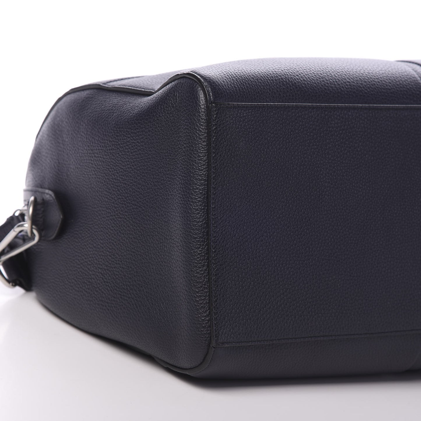 Small Grained Calfskin Embossed Flag Duffle Bag Midnight Blue