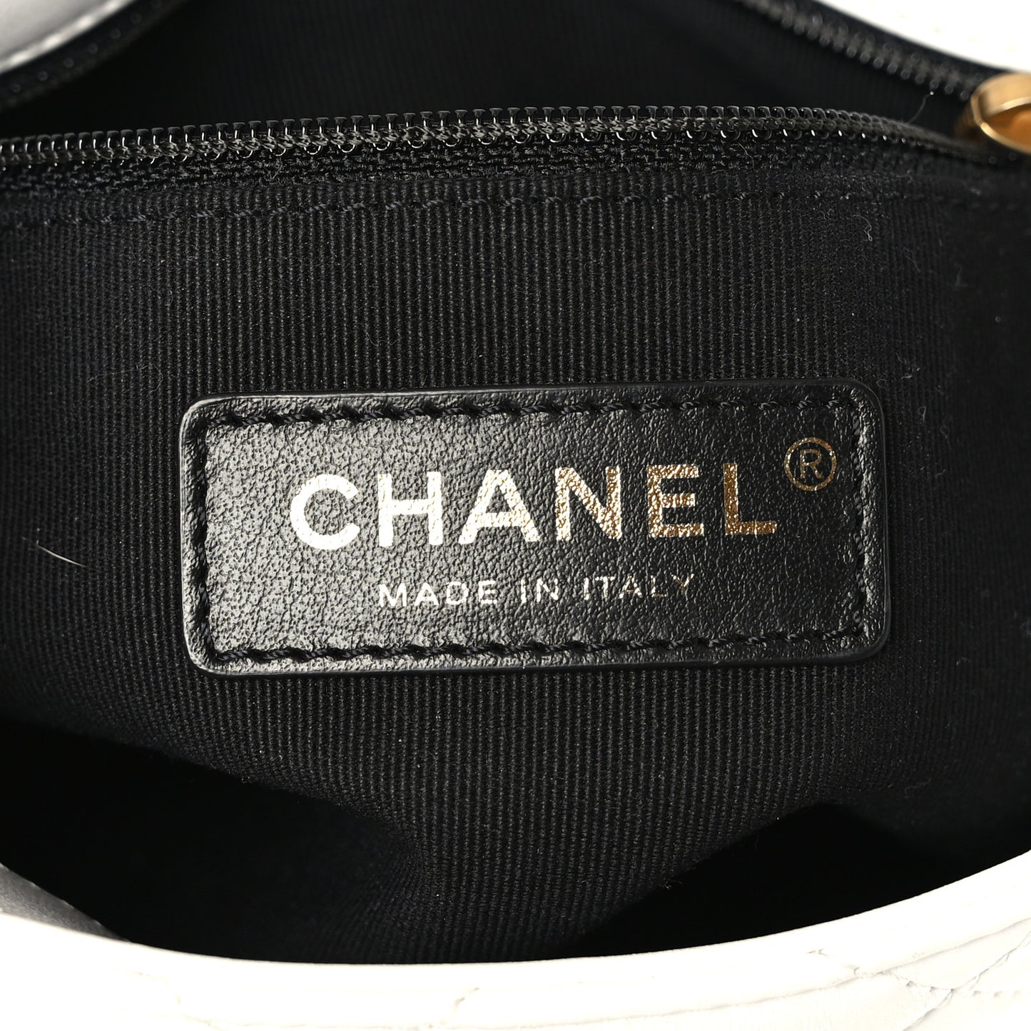 Lambskin Quilted Small Lacquered Chain Flap White