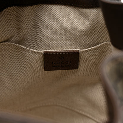 Gucci GG Supreme Monogram Neo Vintage Drawstring Bucket Backpack Beige New Acero Crop 6 of 11