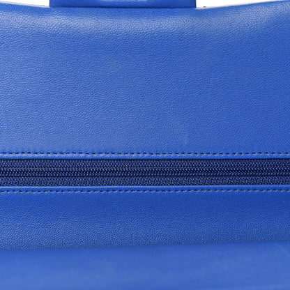 Chanel Lambskin Quilted Medium Double Flap Blue 9 of 18