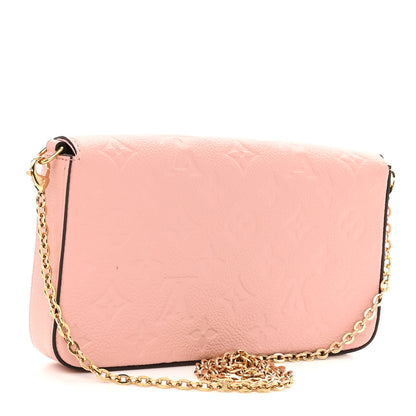 Louis Vuitton Empreinte Pochette Felicie Chain Wallet Rose Poudre 4 of 10