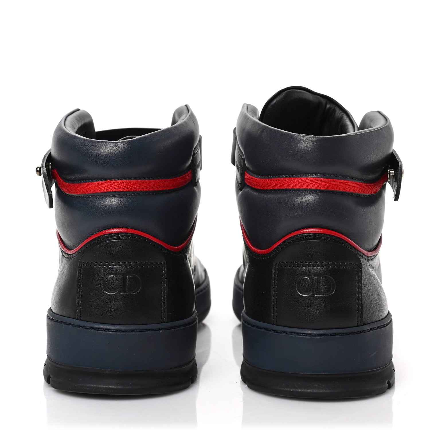 Christian Dior Homme Smooth Calfskin Mens Sneakers 43 Black Blue 5 of 8