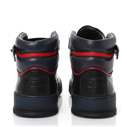 Christian Dior Homme Smooth Calfskin Mens Sneakers 43 Black Blue 5 of 8