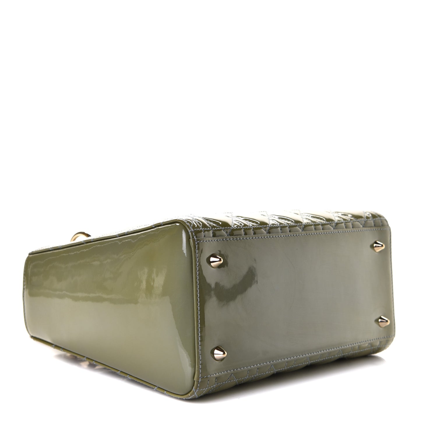 Patent Cannage Medium Lady Dior Light Blue