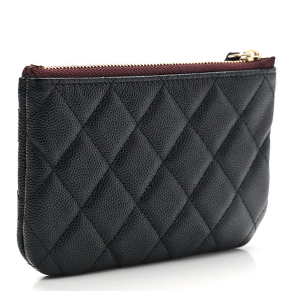 Chanel Caviar Quilted Small Cosmetic Case Black 2 of 8