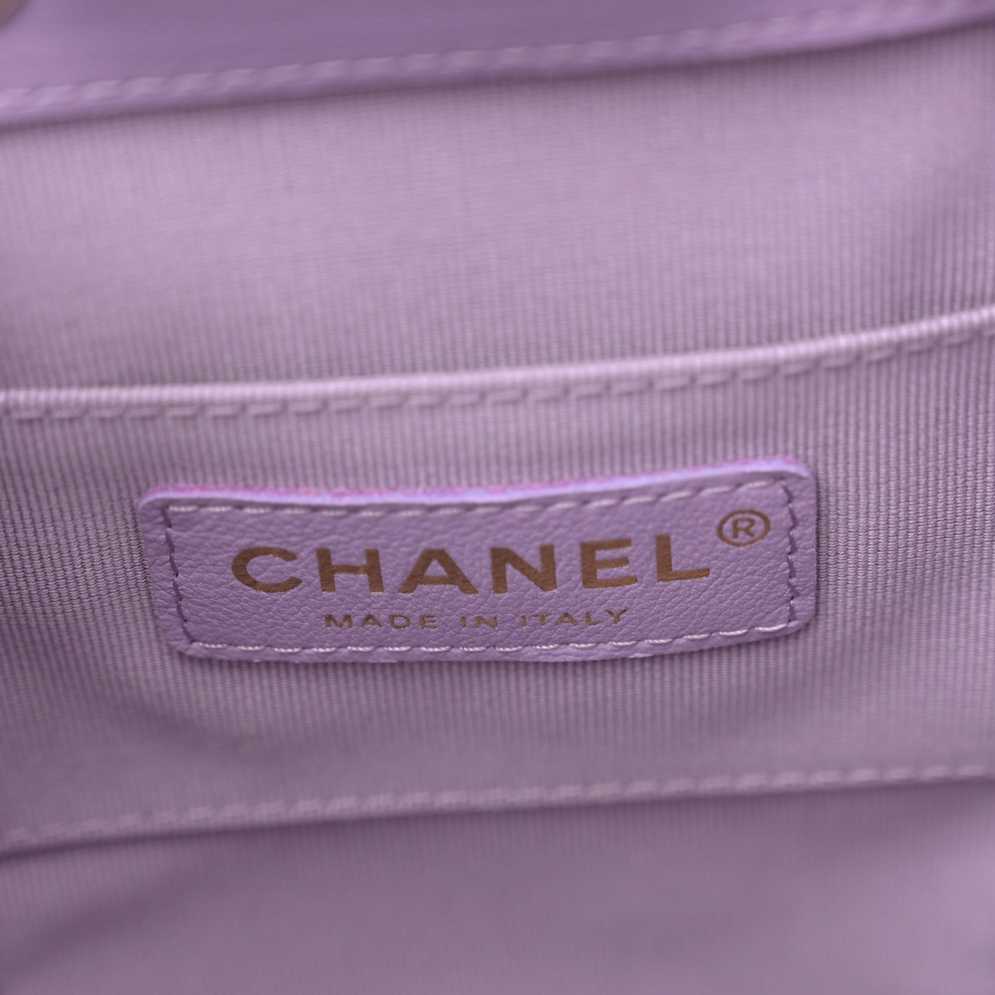 Lambskin Quilted Small Duma Drawstring Backpack Light Purple