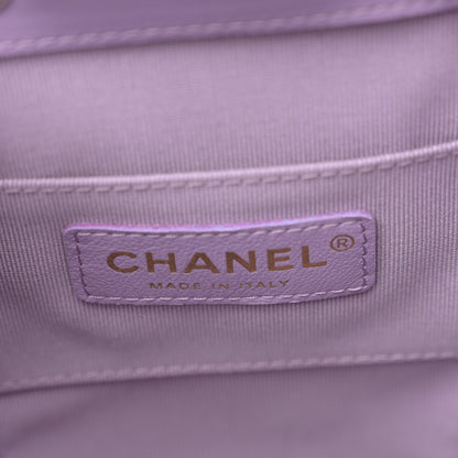 Chanel Lambskin Quilted Small Duma Drawstring Backpack Light Purple 6 of 10