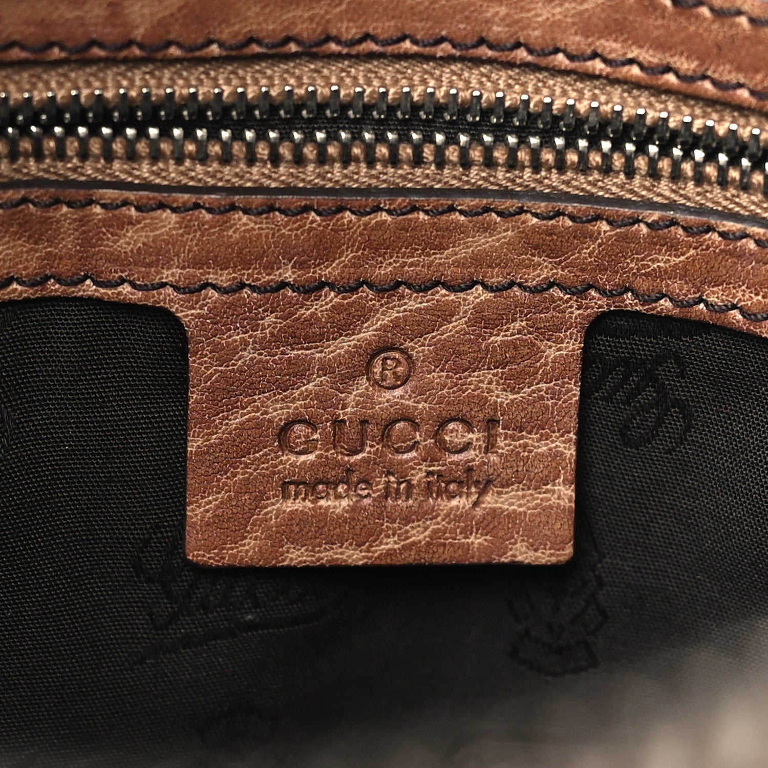 Gucci Pebbled Calfskin Guccissima Medium Bamboo Bar Hobo Light Brown 6 of 13