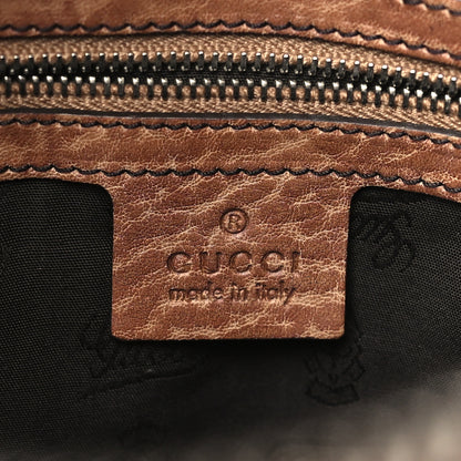 Gucci Pebbled Calfskin Guccissima Medium Bamboo Bar Hobo Light Brown 6 of 13
