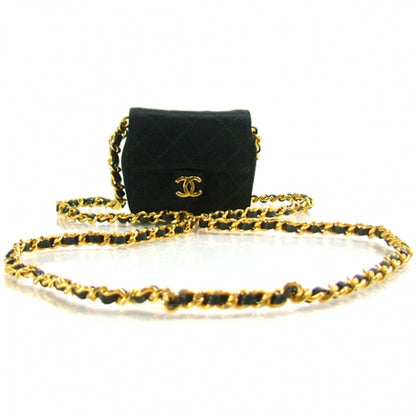 Chanel Satin Tiny Baby Mini Flap Black 1 of 9