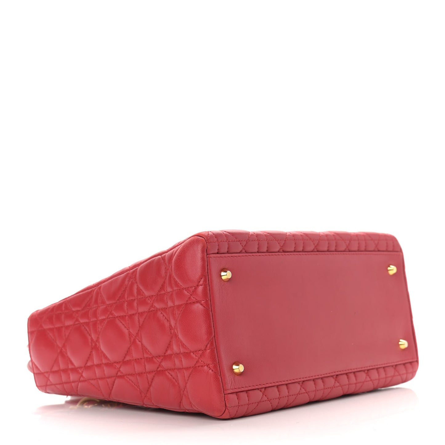 Lambskin Cannage Medium Lady Dior Red