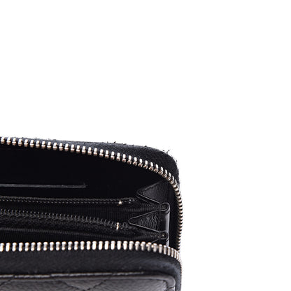 Chanel Caviar Quilted Small Gusset Zip Around Wallet Black 10 of 15