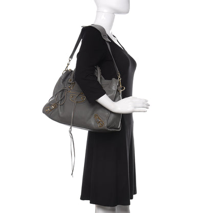 Balenciaga Chevre Gold Metallic Edge Hardware City Gris Acier 2 of 15