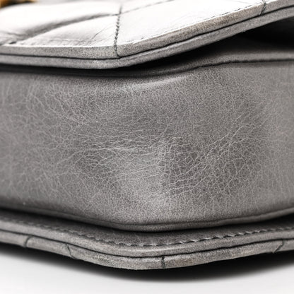 Chanel Glazed Calfskin Quilted Large Perfect Edge Flap Grey 11 of 11