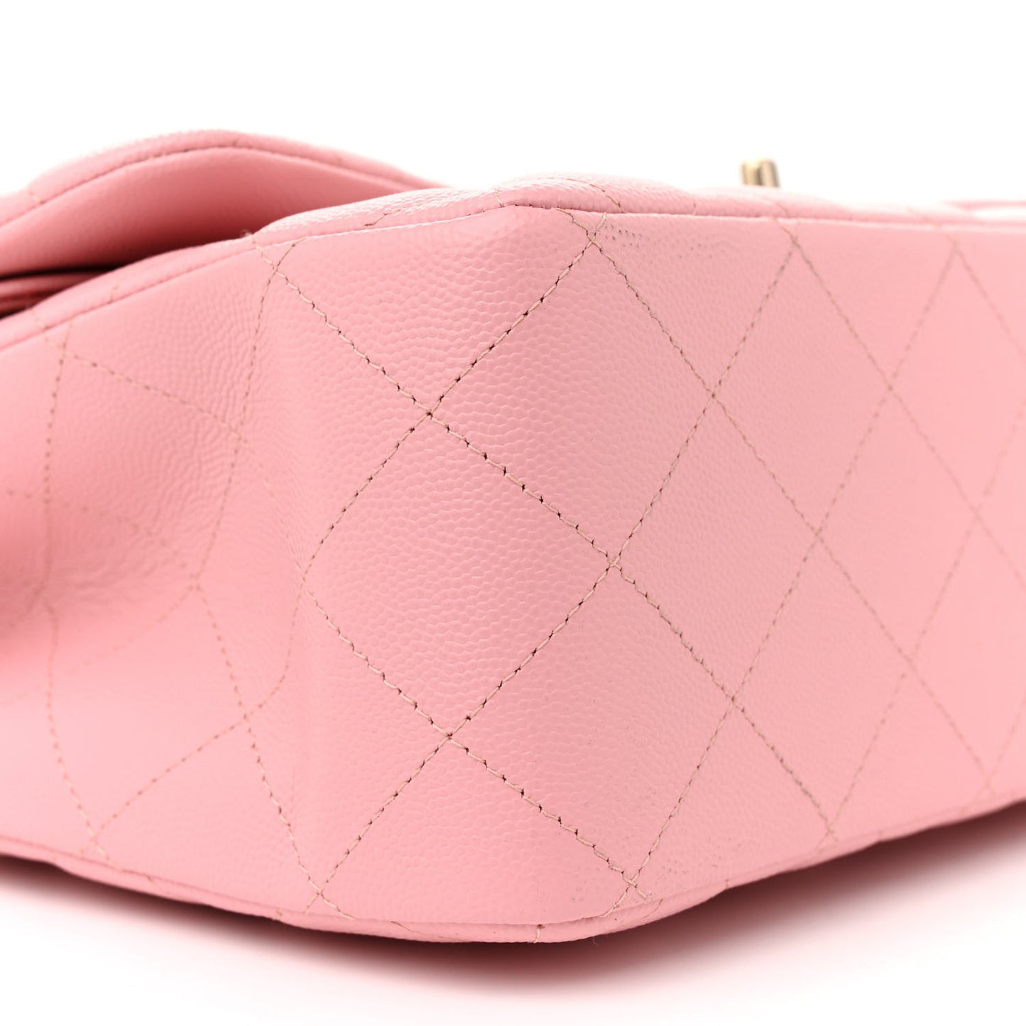 Caviar Quilted Jumbo Double Flap Pink